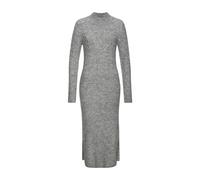 Strickkleid LASCANA, Damen, Gr. 46, N-Gr, grau (grau meliert), Strick, Obermaterial: 84% Polyacryl, 10% Polyamid, 6% Polyester, meliert, modisch, figurbetont ca. Mitte Wade, Langarm, Kleider, mit Zopf