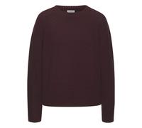 Strickpullover LASCANA, Damen, Gr. 40/42, burgunder, Rippstrick, Obermaterial: 45% Polyacryl, 35% Polyamid, 20% Polyester, unifarben, figurumspielend hüftlang, Rundhals, Rippstrickbündchen, Pullover,