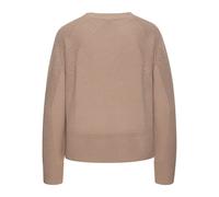 Strickpullover LASCANA, Damen, Gr. 32/34, braun (camelfarben), Rippstrick, Obermaterial: 45% Polyacryl, 35% Polyamid, 20% Polyester, figurumspielend hüftlang, Rundhals, Rippstrickbündchen, Pullover, m