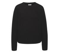 Strickpullover LASCANA, Damen, Gr. 36/38, schwarz, Rippstrick, Obermaterial: 45% Polyacryl, 35% Polyamid, 20% Polyester, Modisch, figurumspielend, Rundhals, Pullover, mit Grobstrick-Details, Damen Pul