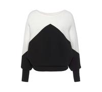 LASCANA Strickpullover Damen weiß-schwarz Gr.44/46