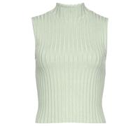 Stricktop LASCANA, Damen, Gr. 44/46, grün (mint), Rippstrick, Obermaterial: 70% Viskose, 30% Polyamid, unifarben, figurbetont hüftlang, hoch geschlossener Ausschnitt, Tops Stricktop, aus weichem Ripps