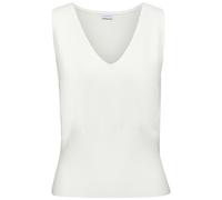 Stricktop LASCANA, Damen, Gr. 44/46, weiß, Feinstrick, Single Jersey, Obermaterial: 70% Viskose, 30% Polyamid, unifarben, modisch, figurbetont normal, V-Ausschnitt, ohne Ärmel, Tops, mit figurschmeich