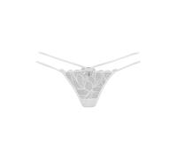 String LASCANA "Amira-Kollektion", Damen, Gr. 44/46, beige (champagner), Spitze, Obermaterial: 76% Polyester, 18% Polyamid, 6% Elasthan, Unterhosen String, mit schimmernder Spitze und aufregender Bänd