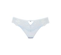 String LASCANA "Alana", Damen, Gr. 40/42, blau (hellblau), Obermaterial: 56% Polyamid, 32% Seide, 12% Elasthan, Unterhosen String, mit hohem Seidenanteil und edler Spitze (46533615-40) hellblau