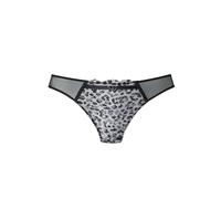 String LASCANA, Damen, Gr. 32/34, schwarz-weiß (leo, silberfarben), Microtouch, Obermaterial: 88% Polyamid, 12% Elasthan, figurbetont, Unterhosen String, in aufregendem Leo-Look (22461257-32) leo, sil