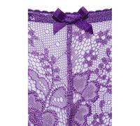 String LASCANA, Damen, Gr. 36/38, lila, Spitze, Obermaterial: 90% Polyamid, 10% Elasthan, unifarben, körpernah, Unterhosen String, aus schöner Vollspitze und Schleife (73206261-36) lila