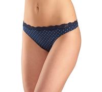 LASCANA String Damen marine-gepunktet+gestreift+uni Gr.36/38