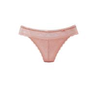 String LASCANA "Tiziana", Damen, Gr. 44/46, orange (neon pfirisch), Microtouch, Obermaterial: 84% Polyamid, 16% Elasthan, figurbetont, Unterhosen String, mit anteilig recycelter Spitze (55059845-44) n