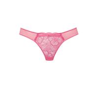 String LASCANA "Nikoletta", Damen, Gr. 36/38, blau (pink), Spitze, Obermaterial: 88% Polyamid, 12% Elasthan, Unterhosen String, aus floraler Spitze und feinem Mesh in transparenter Optik (92192327-36)
