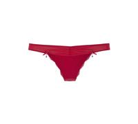String LASCANA, Damen, Gr. 36/38, rot, Microtouch, Obermaterial: 90% Polyamid, 10% Elasthan, Unterhosen String, mit Zierschleifen und Glitzeraccessoire (695001-36) rot
