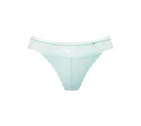 String LASCANA "Tiziana", Damen, Gr. 44/46, türkis, Microtouch, Obermaterial: 84% Polyamid, 16% Elasthan, figurbetont, Unterhosen String, mit anteilig recycelter Spitze (46479315-44) türkis