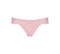String LASCANA "Cara", Damen, Gr. 40/42, rosa (rosa, puder), Spitze, Obermaterial: 87% Polyamid, 13% Elasthan, körpernah, Unterhosen String, aus dezent transparenter Spitze, anteilig aus recyceltem Ma