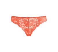 String LASCANA, Damen, Gr. 44/46, orange (neon pfirsich), Spitze, Obermaterial: 90% Polyamid, 10% Elasthan, unifarben, körpernah, Unterhosen String, aus schöner Vollspitze und Schleife (41450151-44) n