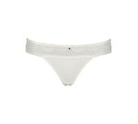 High-Waist-String LASCANA Gr. 32/34, beige (creme) Damen Unterhosen Slips mit breitem Bund aus floraler Spitze (21628140-32) creme