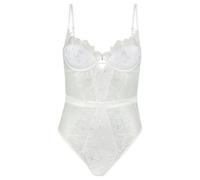 Stringbody LASCANA, Damen, Gr. 70, Cup C, beige (champagne), Spitze, Obermaterial: 66% Polyamid, 30% Polyester, 4% Elasthan, feminin, Bodies, aus edler Spitze und schimmerndem Soft-Mesh, sexy Dessous