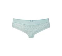 Stringpanty LASCANA, Damen, Gr. 48/50, blau (aquablau), Microtouch, Obermaterial: 89% Polyamid, 11% Elasthan, Unterhosen, mit extravaganter Spitze und Zierschleife (27093435-48) aquablau
