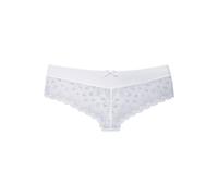 Stringpanty LASCANA, Damen, Gr. 48/50, weiß, Microtouch, Obermaterial: 89% Polyamid, 11% Elasthan, Unterhosen Stringpanty, mit extravaganter Spitze und Zierschleife (32509150-48)