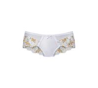 Stringpanty LASCANA, Damen, Gr. 48/50, orange (weiß, orange), Spitze, Obermaterial: 70% Polyamid, 20% Polyester, 10% Elasthan, Unterhosen, aus zarter, floraler Stickereispitze und weichem Soft-Mesh (7