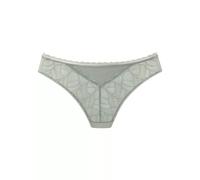 Stringpanty LASCANA "Alicia", Damen, Gr. 44/46, grün (salbei), Microtouch, Obermaterial: 90% Polyamid, 10% Elasthan, figurbetont, Unterhosen, aus dezent transparenter Spitze (49704817-44) salbei