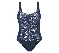 Badeanzug SUNSEEKER, Damen, Gr. 42, Cup B, marine, bedruckt, Obermaterial: 84% Polyamid, 16% Elasthan. Futter: 92% Polyester, 8% Elasthan. Miedereinsatz: 85% Polyamid, 15% Elasthan. Wattierung: 100% P
