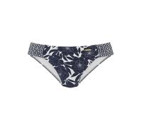 LASCANA - Sunseeker LM Bikinihose mit Raffung navy-print - Gr. - 40