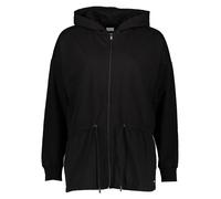 Sweatjacke LASCANA Gr. 36/38, schwarz Damen Sweatjacken Homewear Oberteile mit Tunnelzug in der Taille (10260654-36)