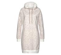Sweatkleid LASCANA "mit Kapuze" Gr. 36/38, N-Gr, beige (nougat, beige) Damen Kleider (16349420-36) nougat, beige