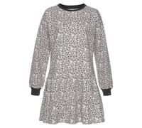 LASCANA Sweatkleid Damen schwarz-weiß-bedruckt Gr.40/42