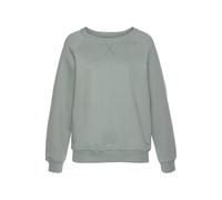 Sweatshirt LASCANA Gr. 32/34, grün Damen Sweatshirts aus organischer Baumwolle (27519853-32)
