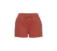 Sweatshorts LASCANA, Damen, Gr. 48/50, N-Gr, rot (rotbraun), Obermaterial: 60% Baumwolle, 40% Polyester, unifarben, casual, bequem kurz, Hosen, Lounge-/Relaxshorts mit Bindeband, Loungewear (88305260-