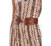 Taillengürtel LASCANA "Nietengürtel", Damen, Gr. 85, braun, Lederimitat, unifarben, modisch,casual, Gürtel, Shapingeffekt, für Kleid & Overall, Bauchgürtel (45509711-85) braun
