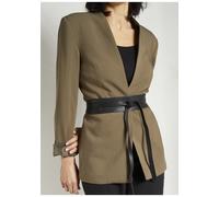 Taillengürtel LASCANA "Bindegürtel, Bauchgürtel, Ledergürtel, Gürtel für Kleid & Overall", Damen, Gr. S, schwarz, Leder, unifarben, festlich, Gürtel, aus weichem Leder zum Binden mit Shaping-Effekt (6