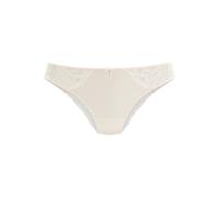 Tanga LASCANA "Flora", Damen, Gr. 40/42, beige (champagner), Spitze, Microtouch, Obermaterial: 89% Polyamid, 11% Elasthan, Unterhosen (77236556-40) champagner