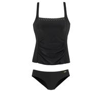 Tankini LASCANA Gr. 36, Cup B, schwarz Damen Bikini-Sets Tankinis ohne Bügel mit Ziernieten (66349467-36)