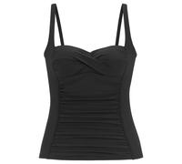 Tankini-Top LASCANA "Comfy", Damen, Gr. 42, Cup C, schwarz, Recycling-Polyamid, unifarben, Bikini-Oberteile, Bequeme Passform ohne Bügel (98824016-42) schwarz