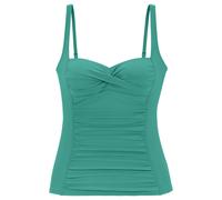 Tankini-Top LASCANA "Comfy", Damen, Gr. 36, Cup C, blau (türkis), Recycling-Polyamid, unifarben, Bikini-Oberteile, Bequeme Passform ohne Bügel (33310856-36) türkis