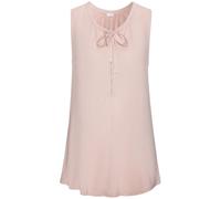 Tanktop LASCANA, Damen, Gr. 36/38, rot (apricot), Jersey, Obermaterial: 100% Viskose, casual, figurumspielend hüftlang, V-Ausschnitt, ohne Ärmel, Tops, mit Bändern am Ausschnitt, elegantes Blusentop (