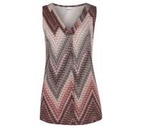 Tanktop LASCANA Gr. 44/46, rot (sand, bordeau x bedruckt) Damen Tops (10093818-44) sand, bordeau x bedruckt