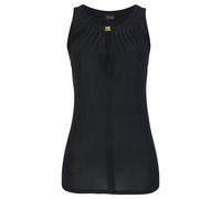 Tanktop LASCANA, Damen, Gr. 36/38, schwarz, Jersey, Obermaterial: 100% Viskose, unifarben, figurumspielend hüftlang, V-Ausschnitt, Tops Tanktop, mit Zieraccessoire, lässiges Jerseytop, casual (655474-