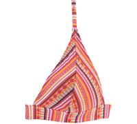 Triangel-Bikini LASCANA Gr. 42, Cup C/D, orange (orange, gestreift) Damen Bikini-Sets Neckholder Bikinis mit glitzernden Streifen (82627317-42)
