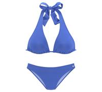 Triangel-Bikini LASCANA Gr. 38, Cup C/D, blau (royalblau) Damen Bikini-Sets (59619655-38) royalblau