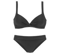 Triangel-Bikini LASCANA, Damen, Gr. 36, Cup C, schwarz, Polyamid, unifarben, Bikini-Sets Triangel-Bikini, in Bralette-Form (97908321-36) schwarz