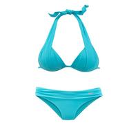 Triangel-Bikini LASCANA Gr. 40, Cup B, blau (türkis) Damen Bikini-Sets Bestseller (238239-40) türkis