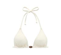 Triangel-Bikini-Top LASCANA "Fay", Damen, Gr. 44, Cup C/D, creme, Obermaterial: 94% Polyamid, 6% Elasthan. Futter: 90% Polyester, 10% Elasthan, Strukturmuster, Bikini-Oberteile, aus eleganter Struktur