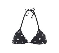 Triangel-Bikini-Top LASCANA "Jada" Gr. 40, Cup A/B, schwarz-weiß (schwarz, weiß) Damen Bikini-Oberteile (77347462-40) schwarz, weiß