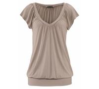 LASCANA V-Shirt Damen taupe Gr.32/34