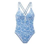 Badeanzug VENICE BEACH "Peony", Damen, Gr. 42, N-Gr, blau, Recycling-Polyester, Strukturmuster, Badeanzüge, aus modischer Strukturware (49715906-42) blau
