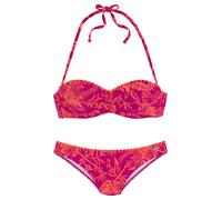 LASCANA - Venice Beach LM exkl. Sport Bügel-Bandeau-Bikini berry-orange - Gr. - 40D