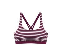 Bustier-Bikini-Top VENICE BEACH "Tadu", Damen, Gr. 44, N-Gr, bordeaux, weiß, Obermaterial: 84% Polyamid, 16% Elasthan. Futter: 92% Polyester, 8% Elasthan, Bikini-Oberteile, mit modischer Rückenlösung 
